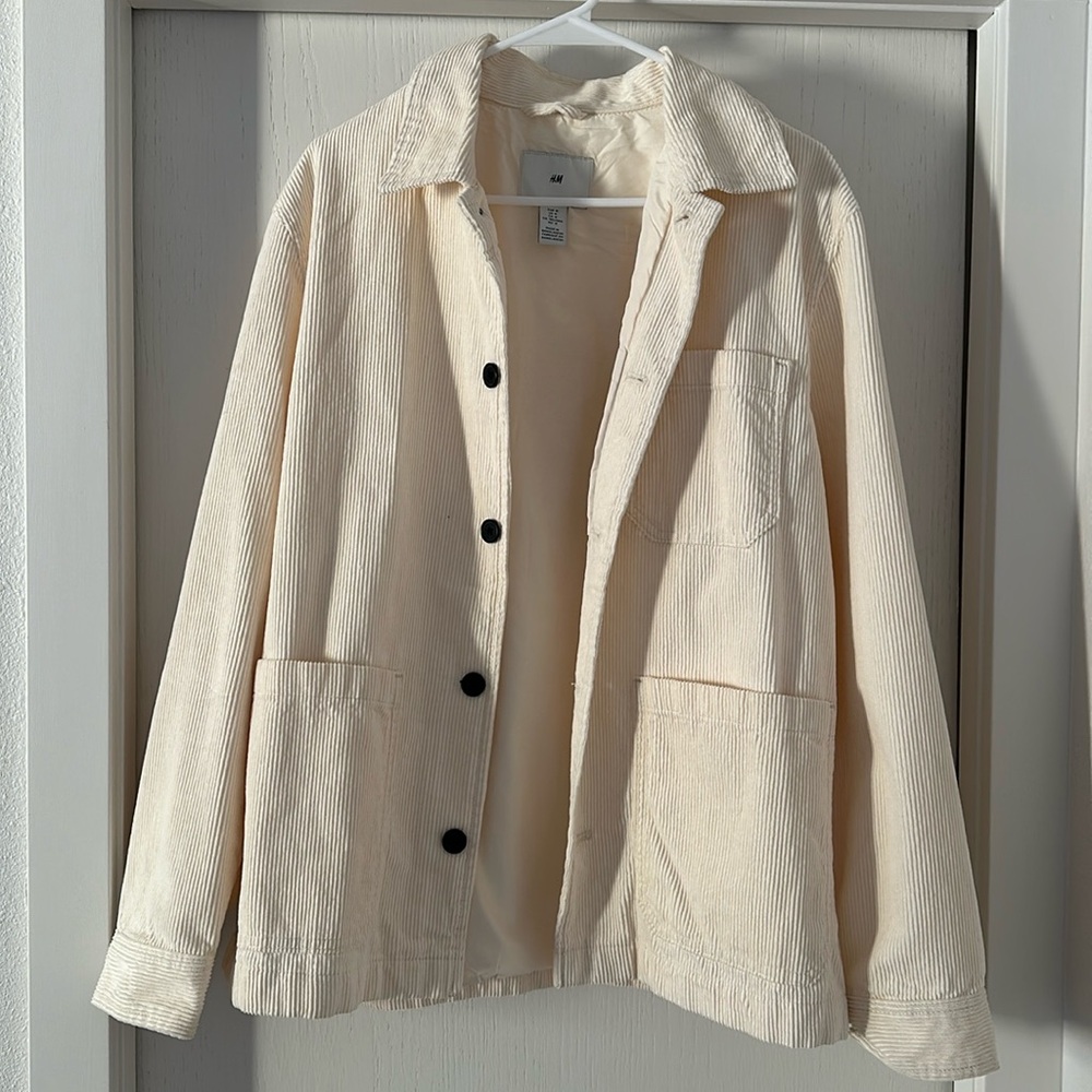 H&M men’s size US M color cream button up